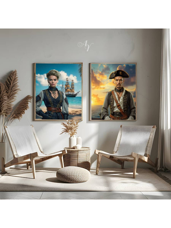 Adult Pirate Customized Photo Paintings