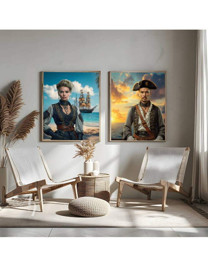Adult Pirate Customized Photo Paintings