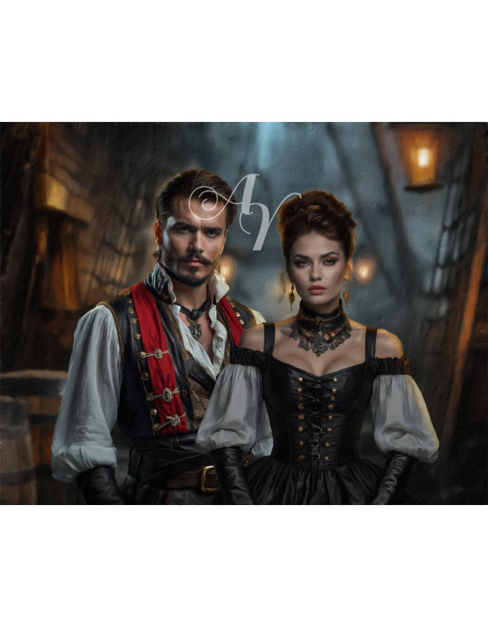 Adult Pirate Customized Photo Paintings Adult Pirate Customized Photo Paintings