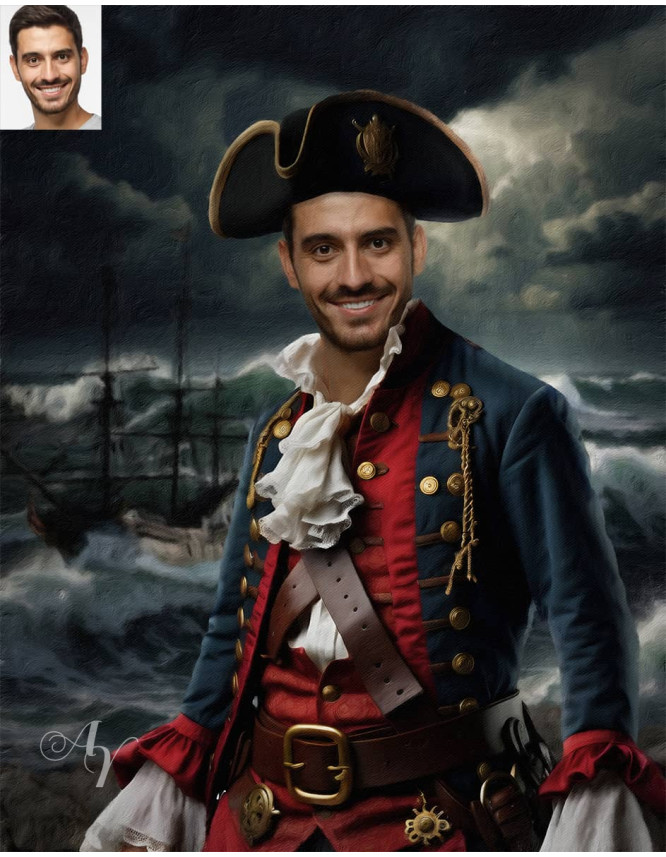 Adult Pirate Customized Photo Paintings