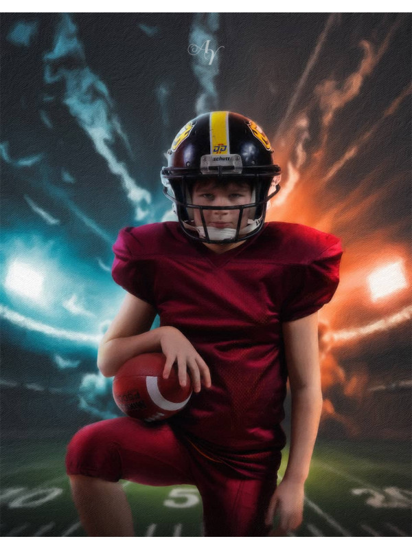 Football Star Customized Photo Paintings on Canvas