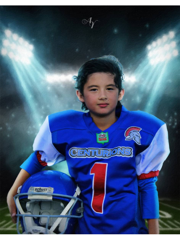 Football Star Customized Photo Paintings on Canvas