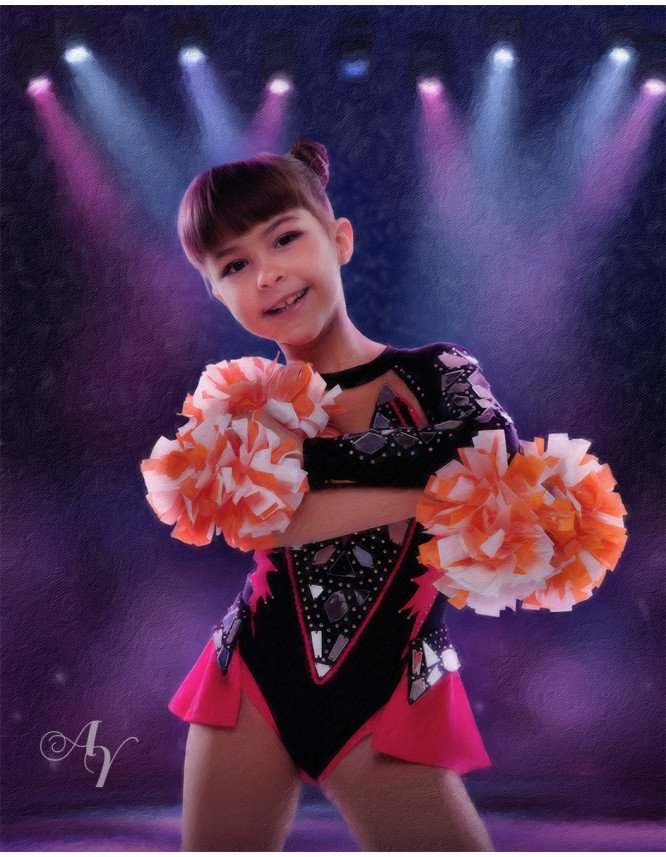Cheerleader Stars Customized Photo Paintings