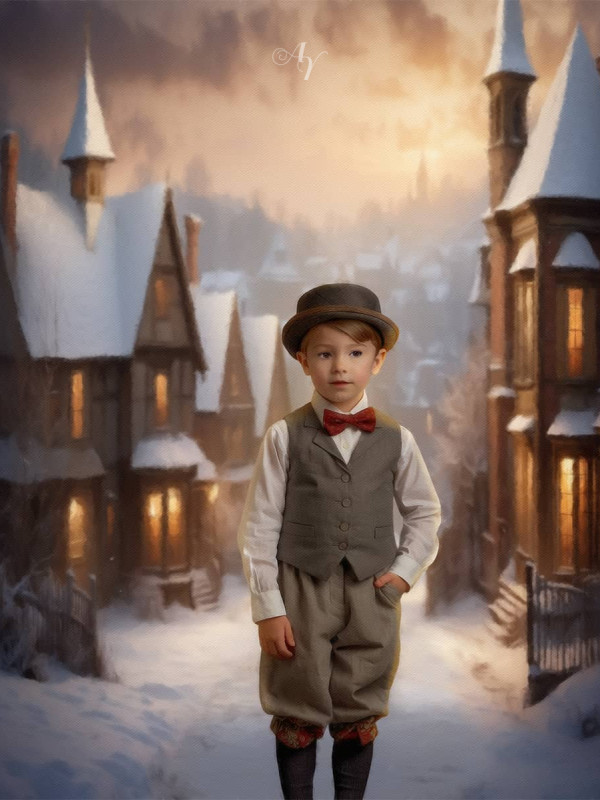 Victorian Village Child Customized Photo Paintings