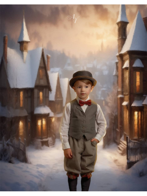 Victorian Village Child Customized Photo Paintings