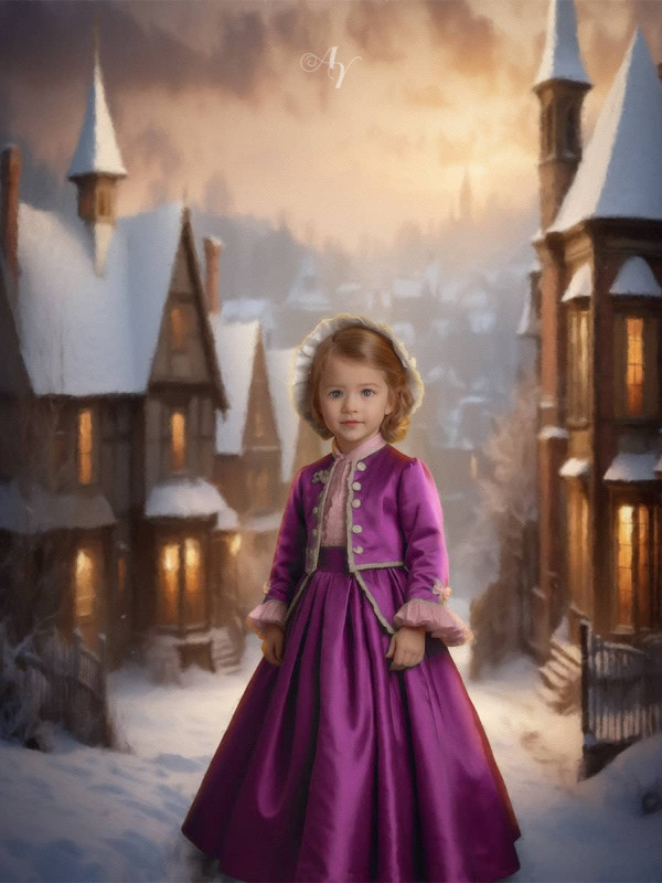 Victorian Village Child Customized Photo Paintings