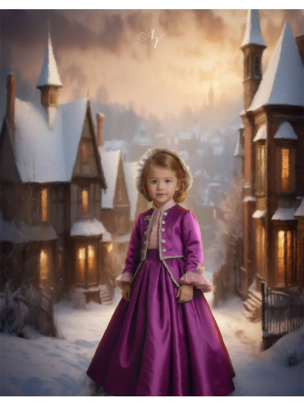 Victorian Village Child Customized Photo Paintings