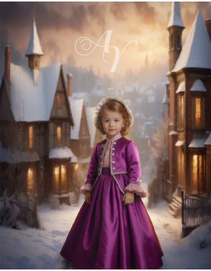 Victorian Village Child Customized Photo Paintings Victorian Village Child Customized Photo Paintings