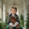 Victorian White Music Room Child Customized Photo Paintings