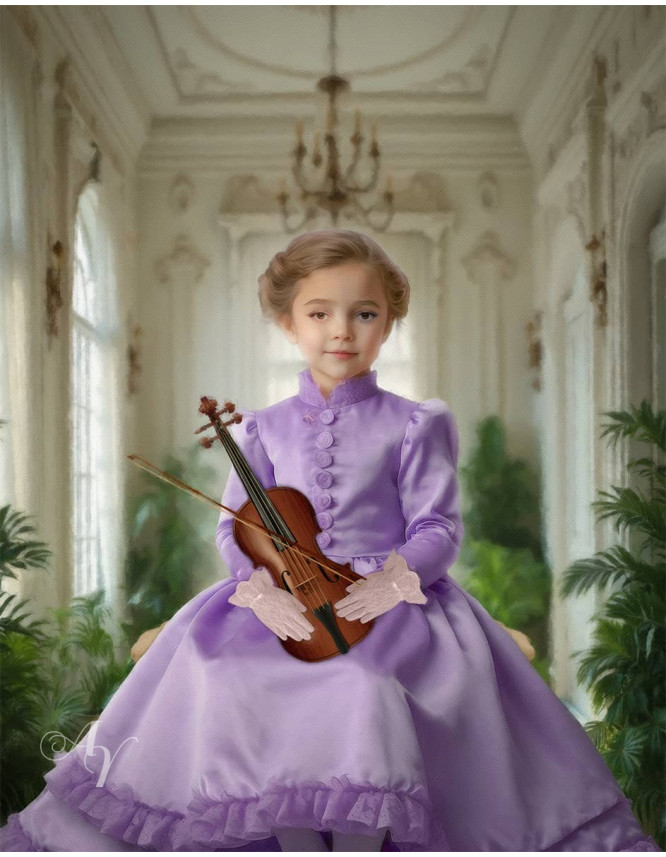 Victorian White Music Room Child Customized Photo Paintings Victorian White Music Room Child Customized Photo Paintings