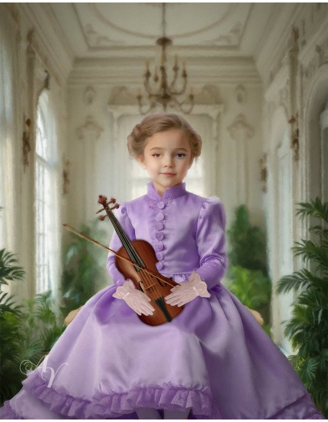 Victorian White Music Room Child Customized Photo Paintings Victorian White Music Room Child Customized Photo Paintings