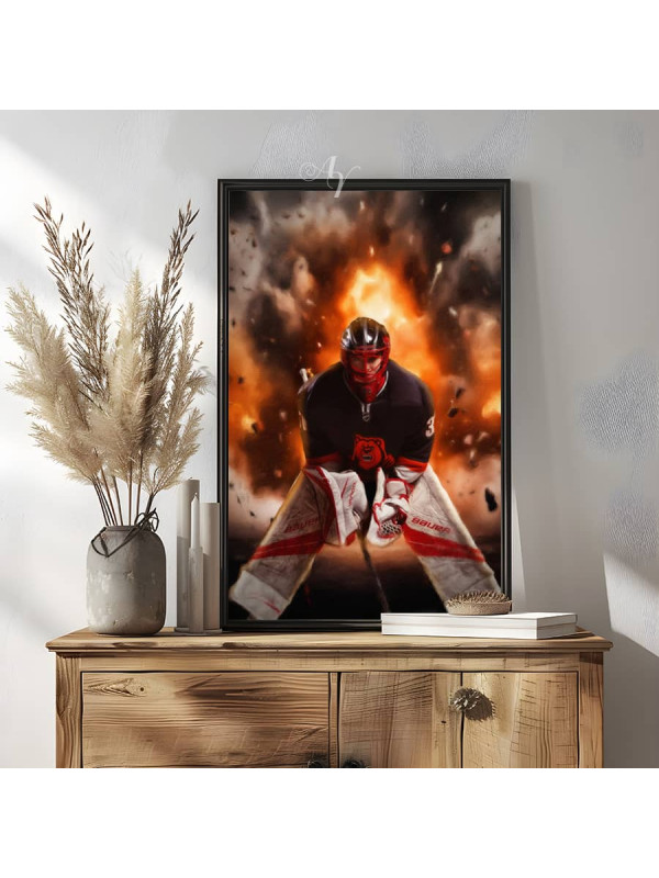 Ice Skating - Hockey Customized Photo Paintings on Canvas