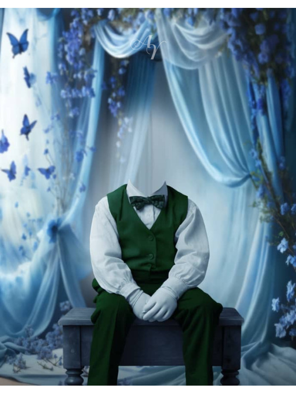 Victorian Blue Room Child Customized Photo Paintings