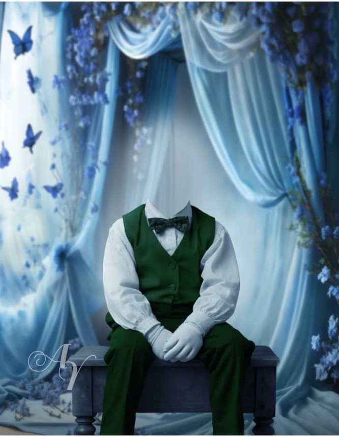 Victorian Blue Room Child Customized Photo Paintings Victorian Blue Room Child Customized Photo Paintings