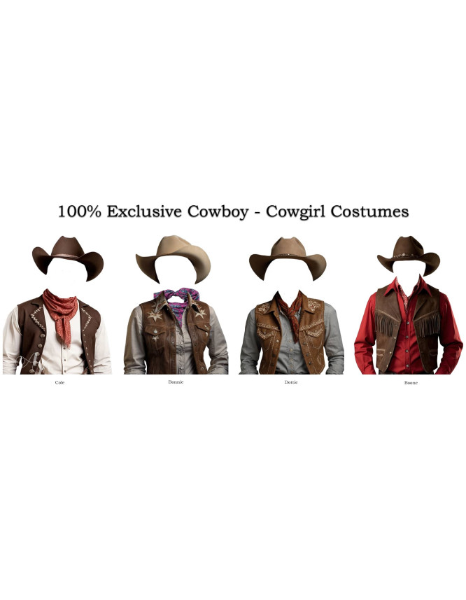 Adult Cowboy - Cowgirl Customized Photo Paintings Adult Cowboy - Cowgirl Customized Photo Paintings
