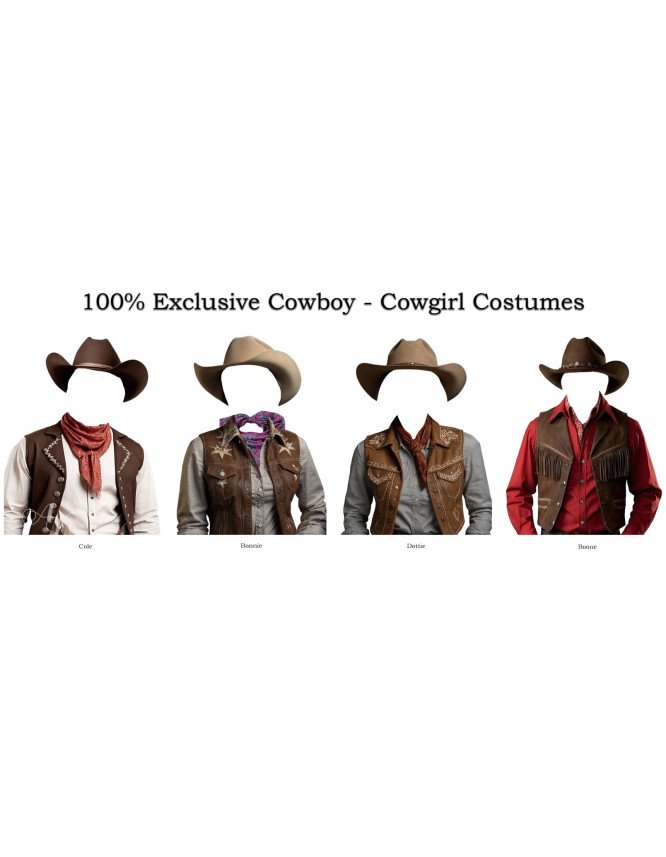 Adult Cowboy - Cowgirl Customized Photo Paintings Adult Cowboy - Cowgirl Customized Photo Paintings