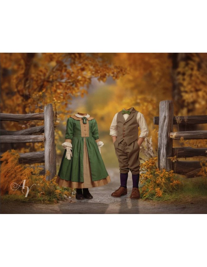 Victorian Autumn Splendor Child Customized Photo Paintings