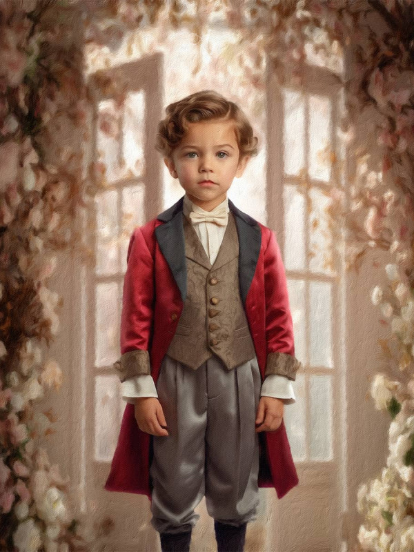 Victorian Enchanted Sunroom Child Customized Photo Paintings