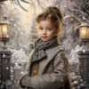 Victorian Winter Garden Child Customized Photo Paintings