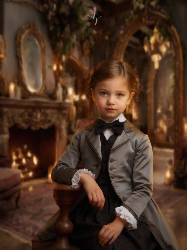 Victorian Great Room Child Customized Photo Paintings