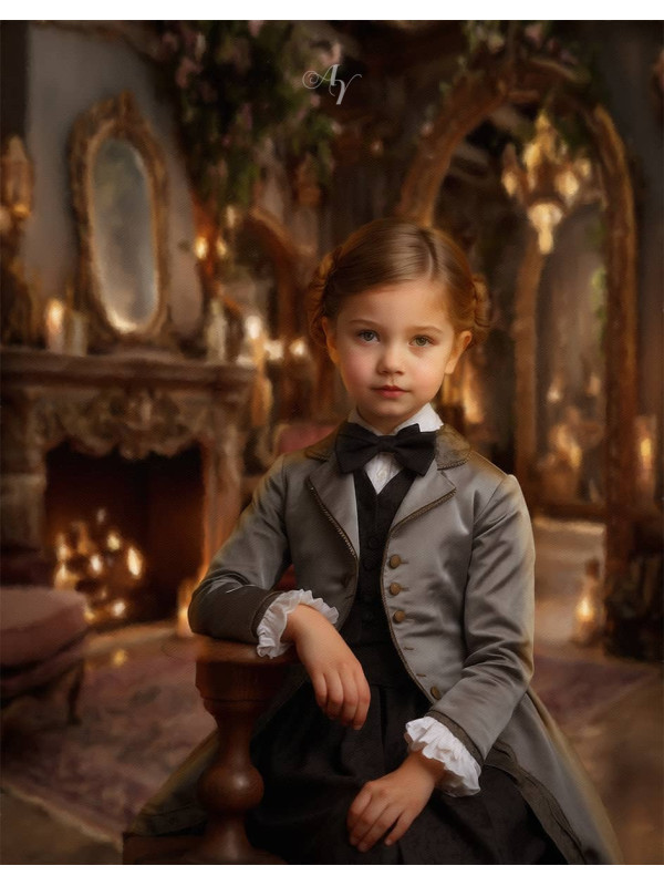 Victorian Great Room Child Customized Photo Paintings