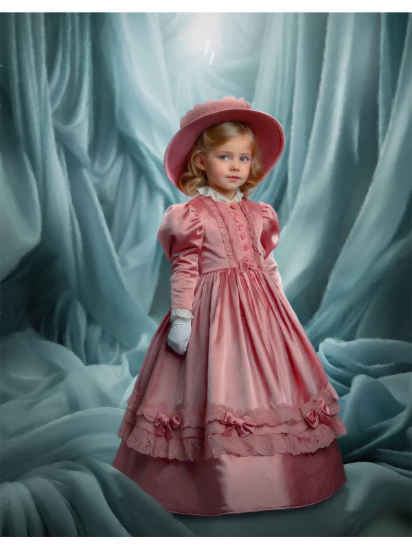 Victorian Silken Veils Child Customized Photo Paintings