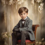 Victorian Formal Studio Child Customized Photo Paintings
