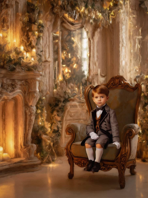 Victorian Parlor Child Customized Photo Paintings