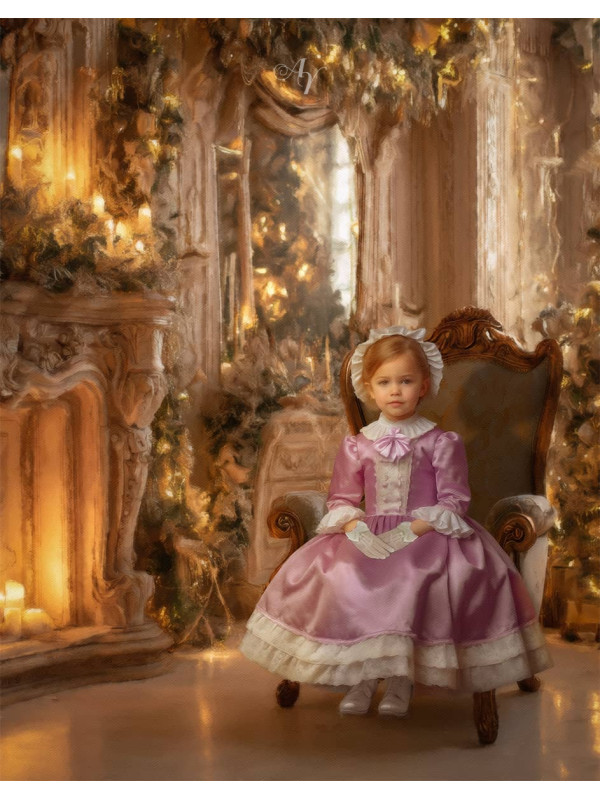 Victorian Parlor Child Customized Photo Paintings
