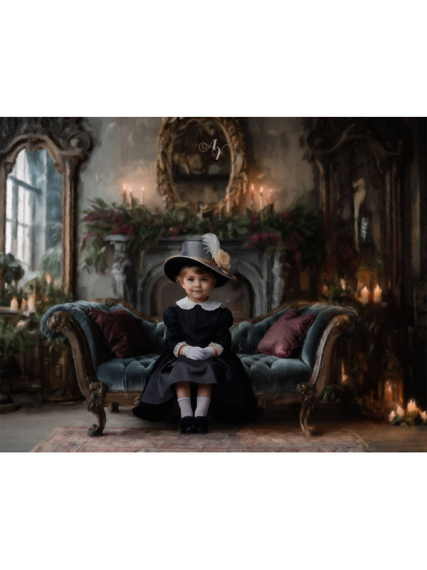 Victorian Sitting Room Child Customized Photo Paintings