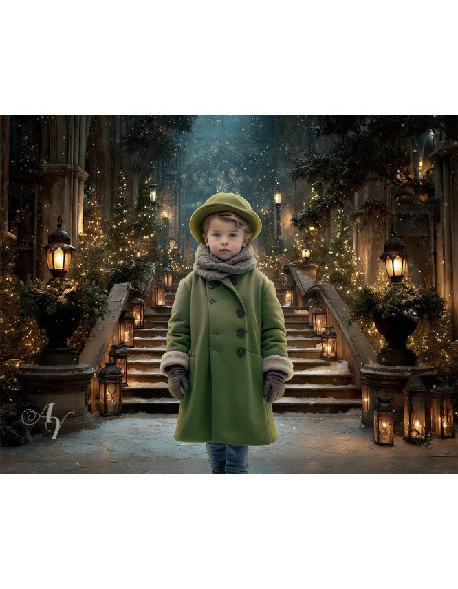 Victorian Candlelit Staircase Child Customized Photo Paintings Victorian Candlelit Staircase Child Customized Photo Paintings