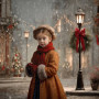 Victorian Christmas Street Child Customized Photo Paintings