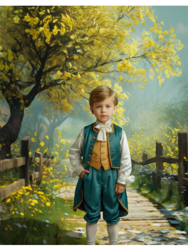 Victorian Country Path Child Customized Photo Paintings