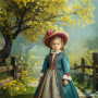 Victorian Country Path Child Customized Photo Paintings