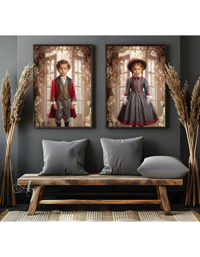 Victorian Enchanted Sunroom Child Customized Photo Paintings Victorian Enchanted Sunroom Child Customized Photo Paintings