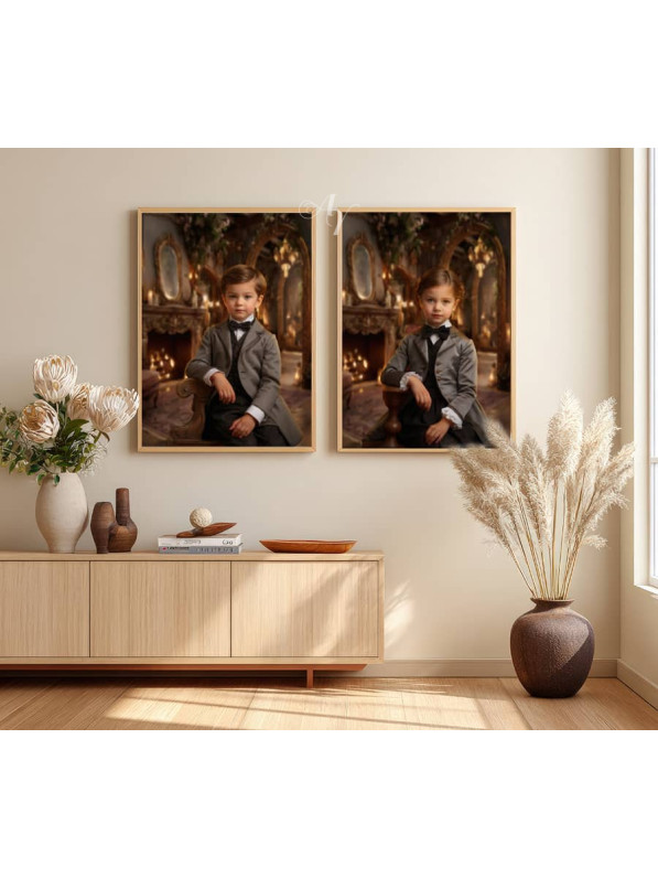 Victorian Great Room Child Customized Photo Paintings