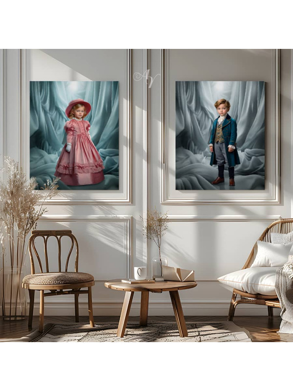 Victorian Silken Veils Child Customized Photo Paintings