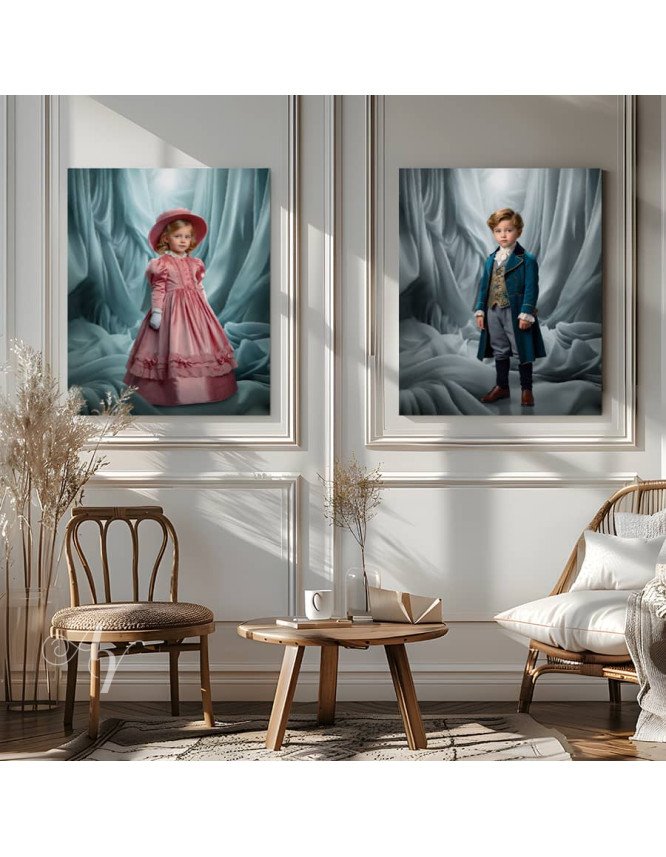 Victorian Silken Veils Child Customized Photo Paintings Victorian Silken Veils Child Customized Photo Paintings