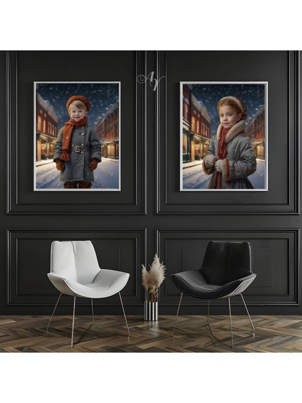 Victorian Street Child Customized Photo Paintings