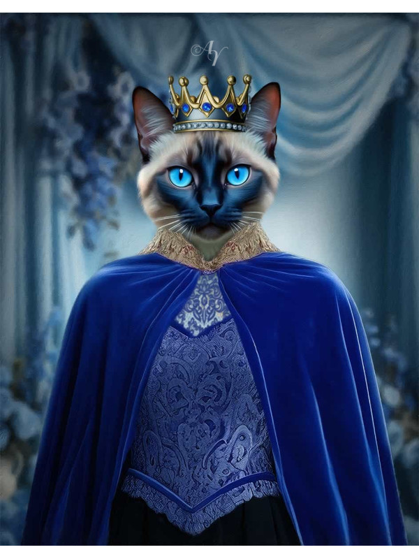 Emperor - Empress Pet Period Style Customized Photo Paintings