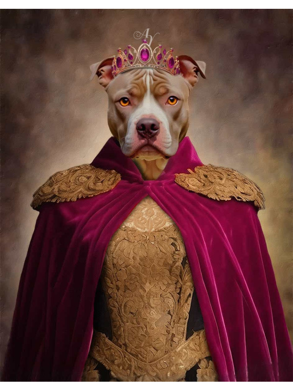 Emperor - Empress Pet Period Style Customized Photo Paintings