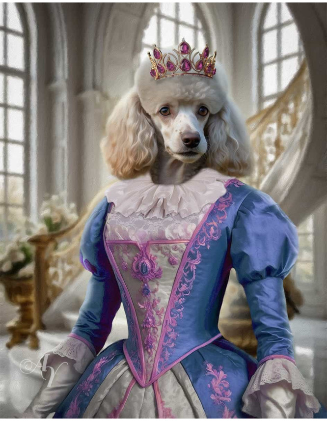 Queen Pet Period Style Customized Photo Paintings