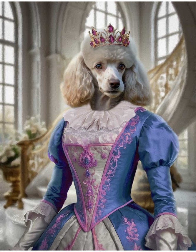 Queen Pet Period Style Customized Photo Paintings Queen Pet Period Style Customized Photo Paintings