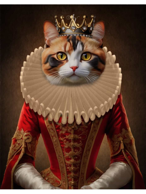 Queen Pet Period Style Customized Photo Paintings