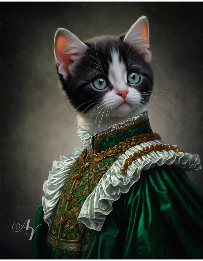 Queen Pet Period Style Customized Photo Paintings