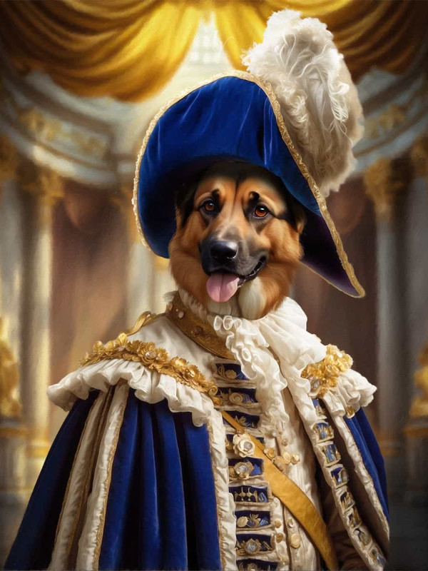 Emperor - Empress Pet Customized Photo Paintings