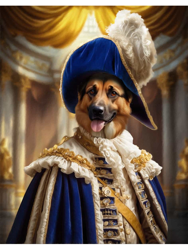 Emperor - Empress Pet Period Style Customized Photo Paintings