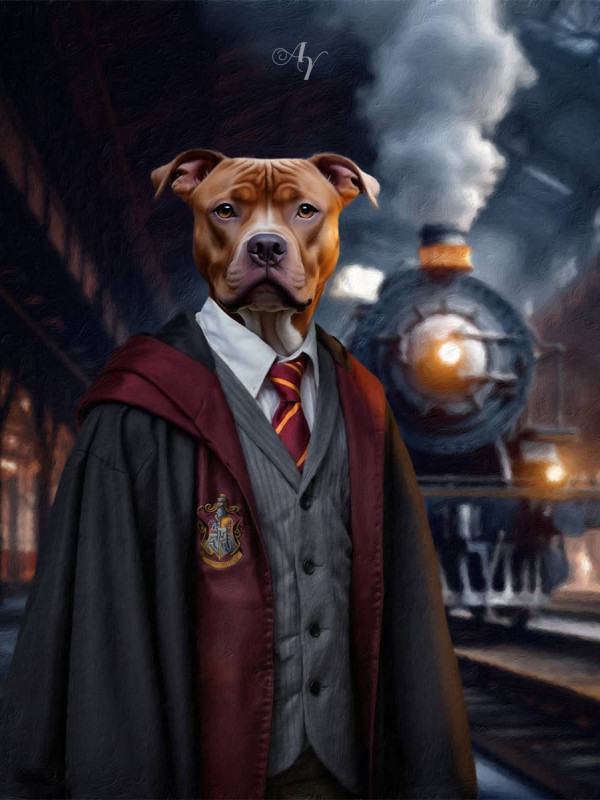 Hairy Potter Costume Pet Customized Photo Paintings