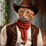 Cowboy - Cowgirl Pet Customized Photo Paintings