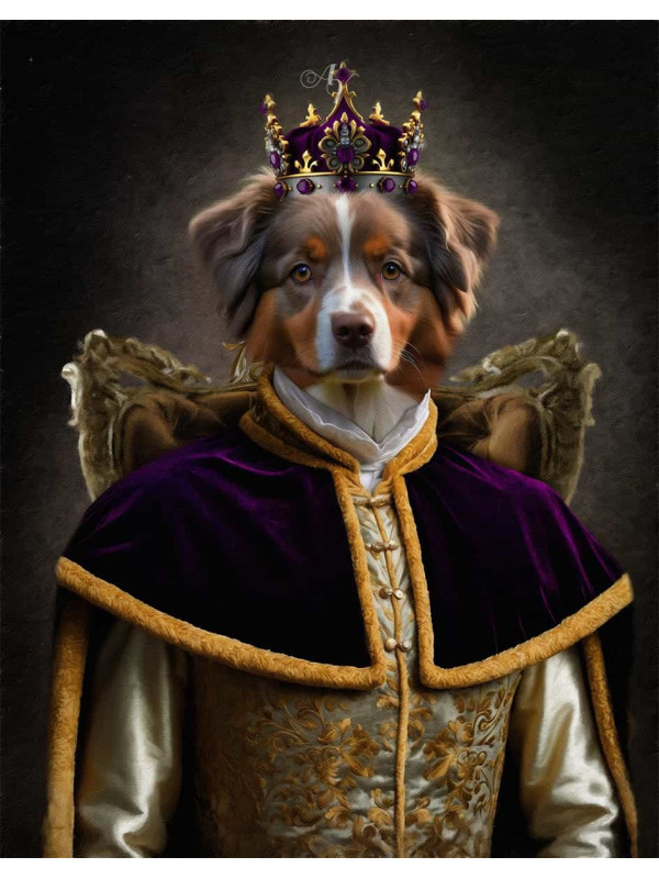 Emperor - Empress Pet Period Style Customized Photo Paintings